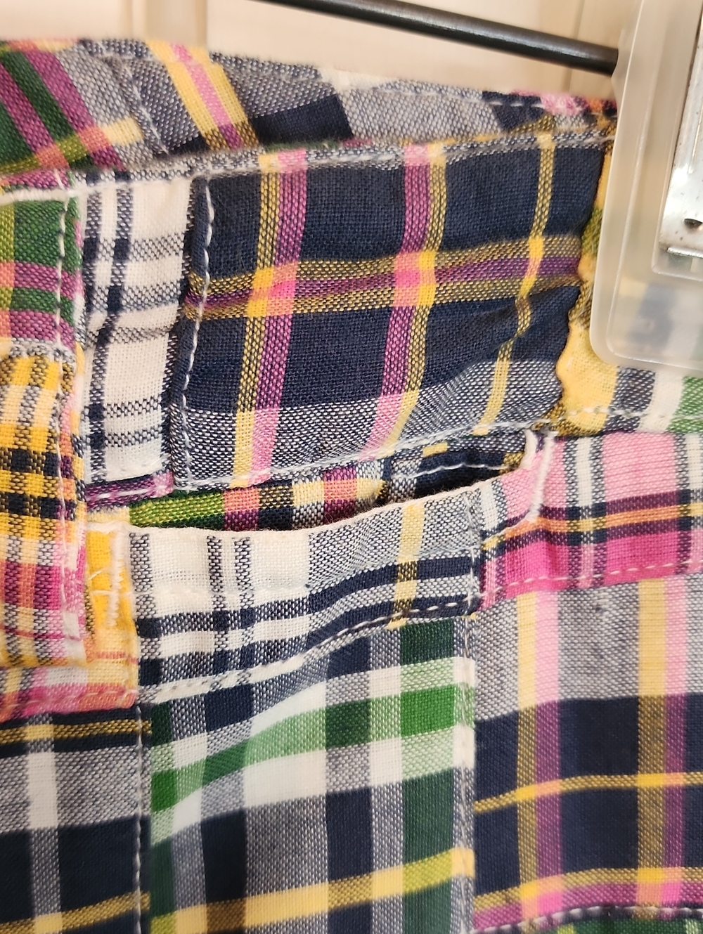 Tailor New York Madras Quilt Plaid Golf, Any Occcasion Pants, Pink, Green, Navy - Picture 3 of 12